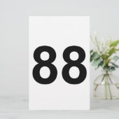 88 - nummer 88 briefpapier (Staand voorkant)