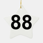 88 - nummer 88 keramisch ornament (Voorkant)