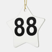 88 - nummer 88 keramisch ornament (Links)