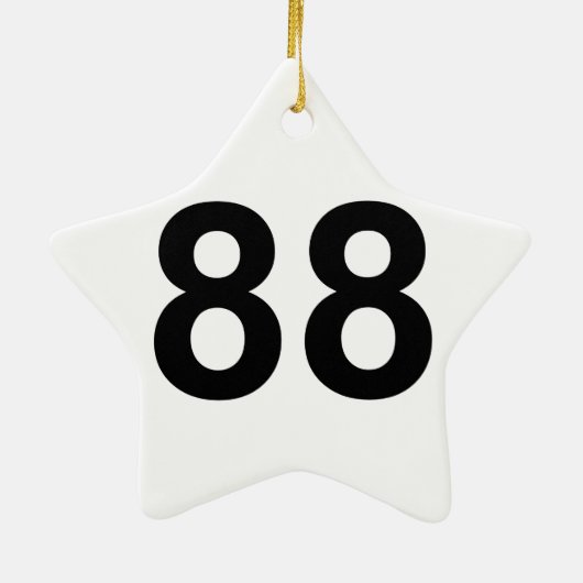 88 - nummer 88 keramisch ornament (Achterkant)