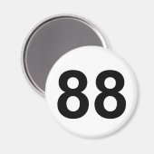 88 - nummer 88 magneet (Voorkant / Achterkant)