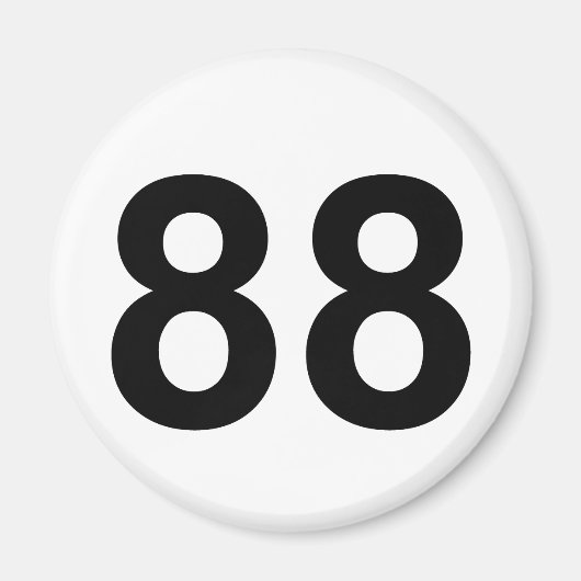 88 - nummer 88 magneet (Voorkant)