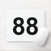 88 - nummer 88 muismat (Met muis)
