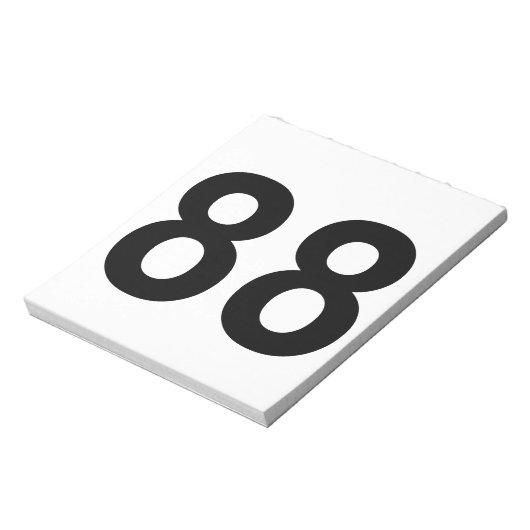 88 - nummer 88 notitieblok (Linkerzijde)