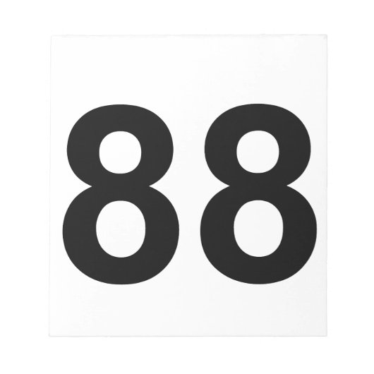 88 - nummer 88 notitieblok (Voorkant)