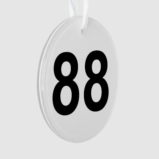 88 - nummer 88 ornament (voorkant)