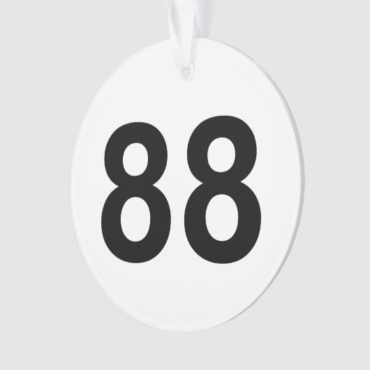 88 - nummer 88 ornament (voorkant)