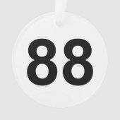 88 - nummer 88 ornament (voorkant)