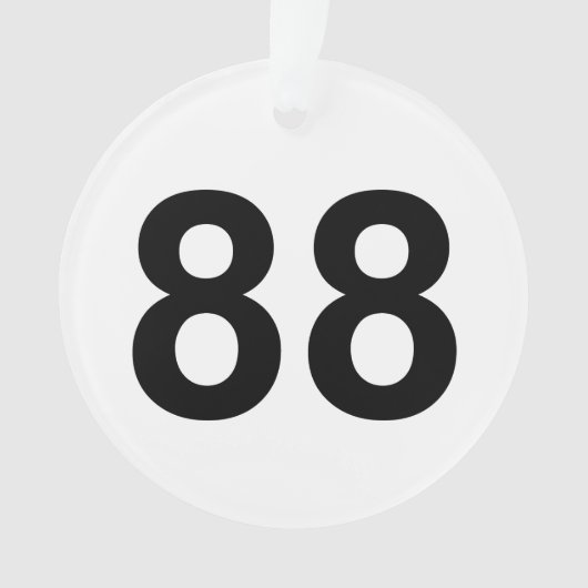 88 - nummer 88 ornament (voorkant)