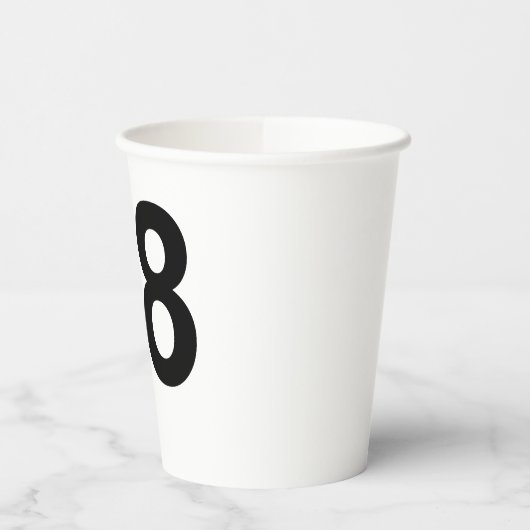 88 - nummer 88 papieren bekers (Links)