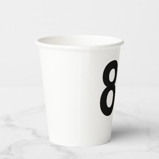 88 - nummer 88 papieren bekers (Rechts)