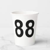 88 - nummer 88 papieren bekers (Voorkant)