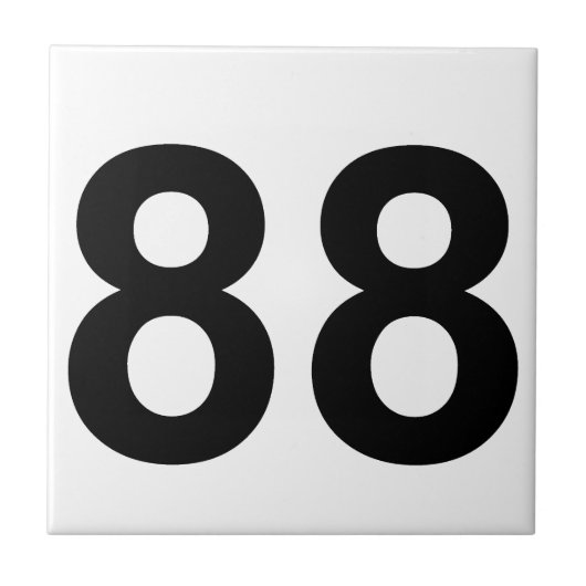 88 - nummer 88 tegeltje (Voorkant)