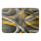 88 Retro Mustard Yellow en Gray Abstract Cu Badmat (Voorkant)