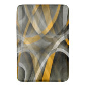 88 Retro Mustard Yellow en Gray Abstract Cu Badmat (Voorkant Verticaal)