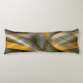 88 Retro Mustard Yellow en Gray Abstract Cu Lichaamskussen (Voorkant)