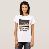 88 sleutels, 10 vingers, geen probleem! t-shirt (Voorkant volledig)