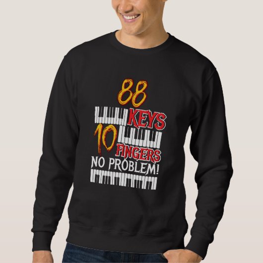 88 toetsen 10 vingers Piano Trui (Voorkant)