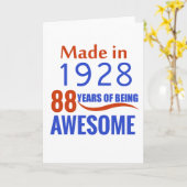 88 verjaardagsontwerp kaart (Gele Bloem)