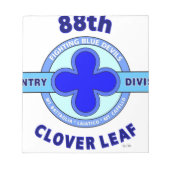 88E AFDELING "CLOVER LEAF" NOTITIEBLOK (Voorkant)