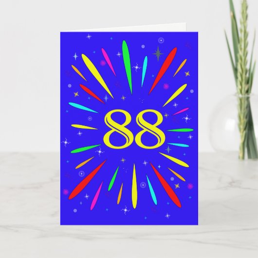 88e 'Birthday Explosion'-Kaart Kaart (Voorkant)