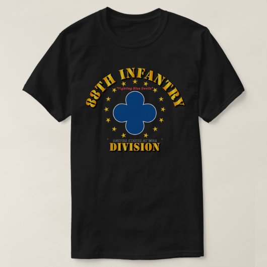 88e Infanteriedivisie vecht tegen de Blauwe Duivel T-shirt (Design voorkant)