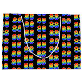 88e verjaardag: Fun Rainbow Event Number 88 Patter Groot Cadeauzakje (Achterkant)