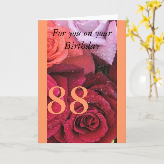 88e verjaardag kaart (Gele Bloem)