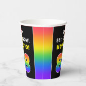 88e verjaardag: kleurrijke regenboog # 88, aangepa papieren bekers (Rechts)