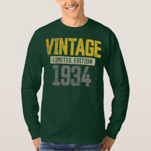 88e verjaardag Mannen Vrouwen Vintage 1934 88e ver T-shirt