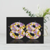 88e verjaardag, met bloembollen letters kaart (Staand voorkant)