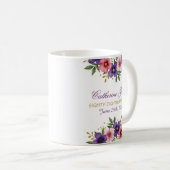 88e Verjaardag Mok – Bloemenkrans met gouden numme (Voorkant rechts)