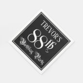 88e verjaardag Partij — Fancy Manuscript + de Naam Servet (Hoek)