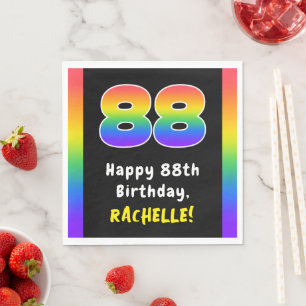 88e verjaardag: Regenboogspectrum # 88, Aangepaste Servet