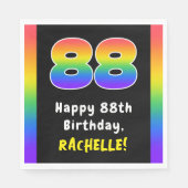 88e verjaardag: Regenboogspectrum # 88, Aangepaste Servet (Voorkant)