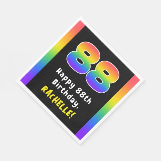 88e verjaardag: Regenboogspectrum # 88, Aangepaste Servet (Hoek)