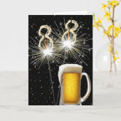 88e Verjaardag Sparklers met Beer Mok Kaart (Gele Bloem)