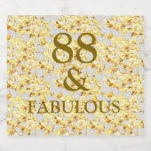 88e verjaardag sparkling wijnetiket (Enkel label)