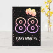 88e verjaardag van de luchtballonnen en Confetti Kaart (Gele Bloem)