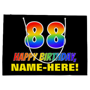 88e verjaardag: Vet, Vun, Eenvoudig, Regenboog 88 Groot Cadeauzakje