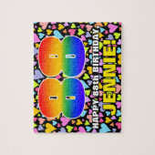88e verjaardag — Vun, liefhebbende hartvormen + "8 Legpuzzel (Verticaal)