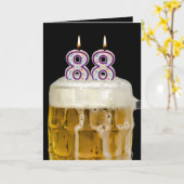 88e verjaardag zwarte bier kaart (Gele Bloem)