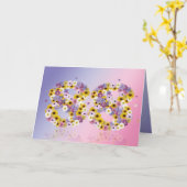 88e verjaardagskaart met bloemrijke letters kaart (Gele Bloem)
