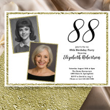 88ste aangepaste foto wit en goud