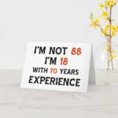 88ste koel verjaardagsdesign kaart (Gele Bloem)