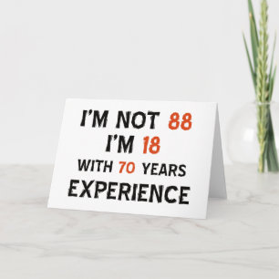 88ste koel verjaardagsdesign kaart