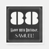 88ste verjaardag: Art Deco geïnspireerd look "88"  Servet (Voorkant)