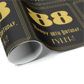 88ste verjaardag - Art Deco geïnspireerde look "88 Cadeaupapier (Rol Hoek)