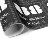 88ste verjaardag: Art Deco Geïnspireerde look "88" Cadeaupapier (Rol Hoek)