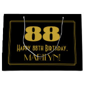 88ste verjaardag — Art Deco geïnspireerde look "88 Groot Cadeauzakje (Voorkant)